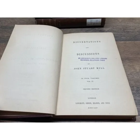 Dissertations and Discussions J.S. Mill Historical 4 Vol Set RARE‎